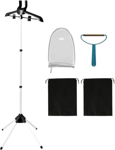 Opvouwbare stoomhanger voor kleding met 360° rotatie en verstelbare hoogte