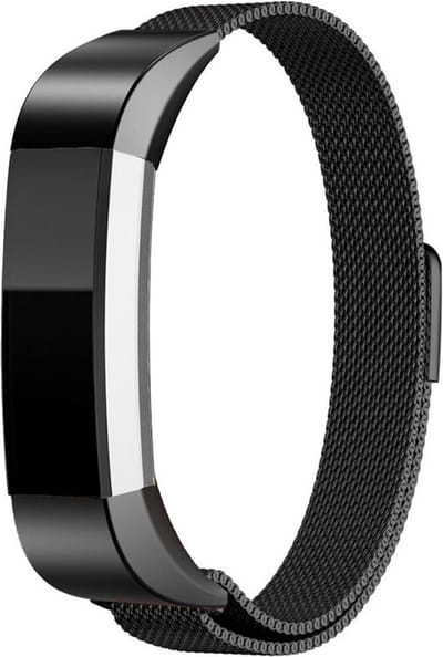 Jumada's Milanees Smartwatch bandje - Geschikt voor Fitbit Alta / Alta HR Milanese band - zwart - Maat: S - Horlogeband / Polsband / Armband