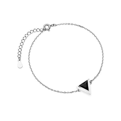Zilver Armband Dames - Zwart Zirkonia - Dames Zilver Armband - Zilver Armband Dames met Zirkonia- S925 Sterling Zilveren - Amona Jewelry