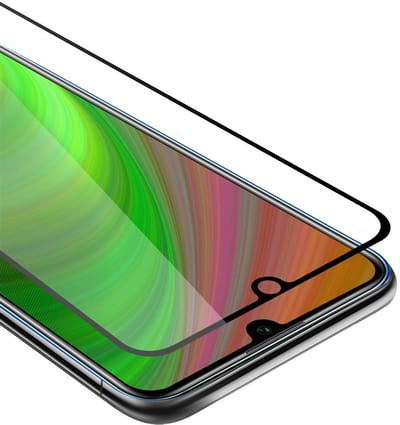 Cadorabo Screenprotector geschikt voor Honor 20e Volledig scherm pantserfolie Beschermfolie in TRANSPARANT met ZWART - Gehard (Tempered) display beschermglas in 9H hardheid met 3D Touch