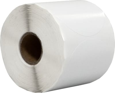 500 Etiketten Rond Wit 65 mm op Rol - Sluitzegel - Markeringspunten - Blanco ronde stickers - DULA