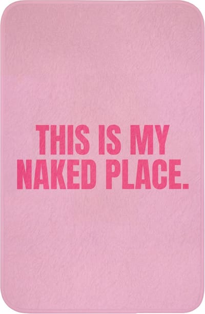 WC mat 40x60 cm - Antislip - Tekst - Modern - Roze - Toiletmat - Vloermat - Douchemat - Toilet tapijt - Toiletmatten