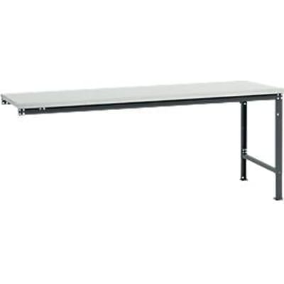 Manuflex aanbouwtafel UNIVERSAL Speciaal, tafelblad melamine, 2000 x 1000, antraciet