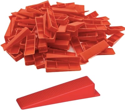 Set van 100 Herbruikbare Tegelnivelleer Wedges voor Nauwkeurige Tegelinstallatie en Vloerafwerking
