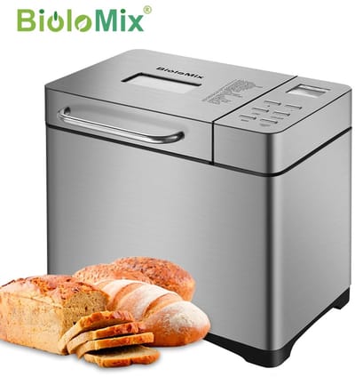 Aafinity Broodbakmachine - Broodmachine - Broodbakmachine pfas vrij - Roestvrijstaal - 1 KG - 650W - Met 1 uur warmhoudfunctie