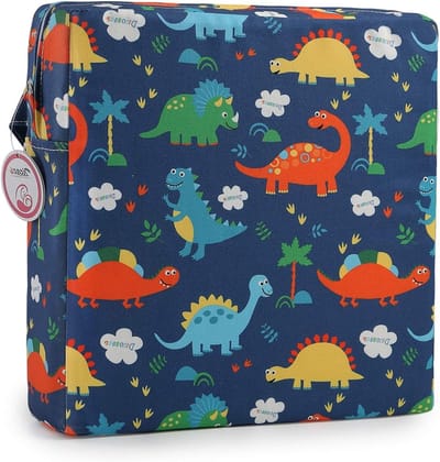 Draagbare Booster Seat voor Baby's met Schattig Cartoon Ontwerp - Comfortabele Zitkussen voor Kinderen (Blauw)