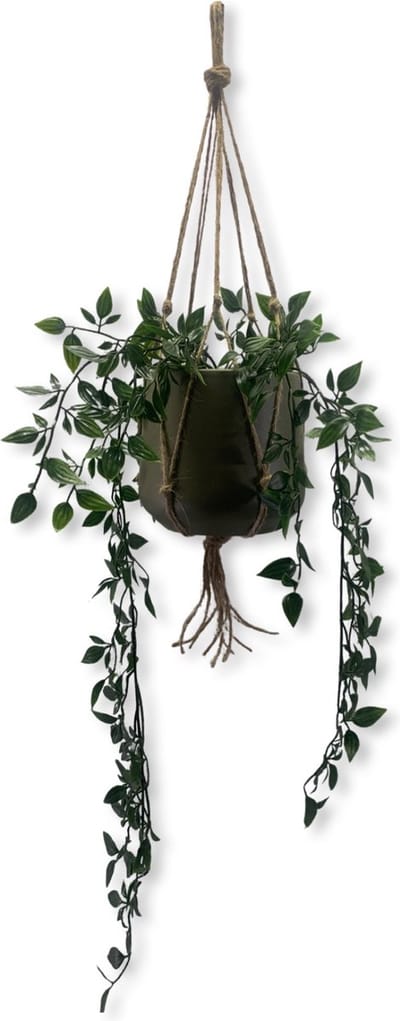 Minimalistische Plantenhanger - Jute - 60 cm lang - Geschikt voor Pot met Diameter t/m 15 cm - Handgemaakt in ons Macramé Atelier - Prijs per Stuk - Let op: Exclusief Pot - Inclusief Verzendkosten