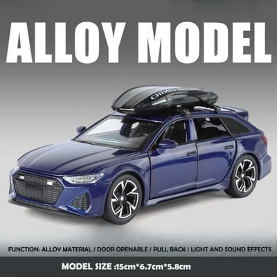Diecast 1/32 Schaal Rs6 Stationwagon Legering Auto Model Simulatie Toerwagen Speelgoed Voor Kinderen Jongen Cadeau Verzameling Miniature Auto
