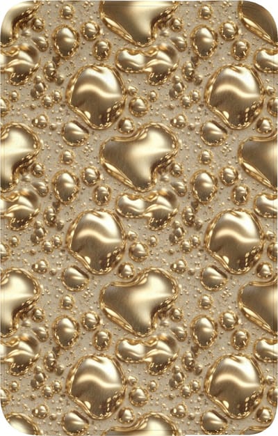 WC mat 50x80 cm - Antislip - Druppels - Organisch - Goud - Toiletmat - Vloermat - Douchemat - Toilet tapijt - Toiletmatten