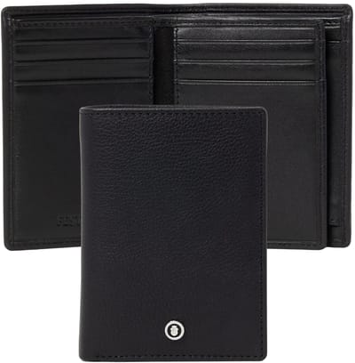 Card holder with flap Button