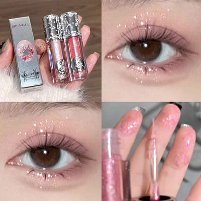 Liggende Zijderups Glitter Vloeibare Oogschaduw Highlighter Waterbestendig Parelmoer Glanzende Oogschaduw Make-up Cosmetica
