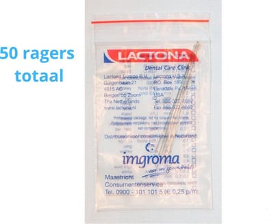 Lactona Interdentaal Ragers - XXX-Small 2mm - Zilver - 10 gripzak x 5 stuks - Voordeelpakket