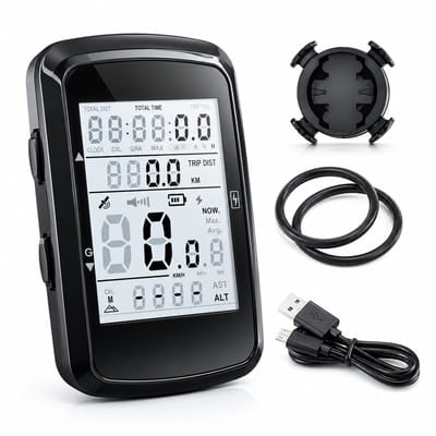 BOTC Fietscomputer met GPS - Fiets snelheidsmeter - Kilometerteller met automatische achtergrondverlichting - Waterdicht en lange batterijduur