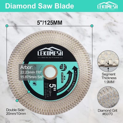 Diamant Doorslijpschijf 125 mm voor Tegels, Porselein en Graniet