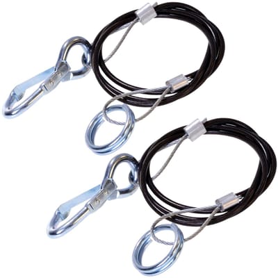 2x Fimer aanhangwagen breekkabel 1m ring veiligheidskabel remkabel vanglijn breekkabel