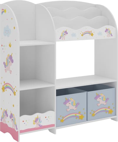 Kinderkast Lysekil open kast 100x93x30 cm eenhoornmotief [en.casa]