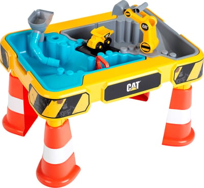 Klein Toys Caterpillar speeltafel - 64x48x40 cm - incl. 2 losse bassins voor water en zand - multicolor