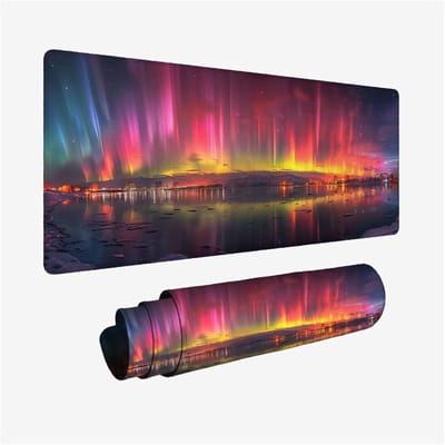 Grote muismat - Bureaumat gaming - Verbeterde precisie - Waterbestendig oppervlak - 90 x 40 cm - Rood