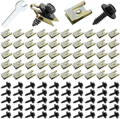 Solidchoice - Set van 100 Universele Auto Bouten en Schroeven voor Carrosserie