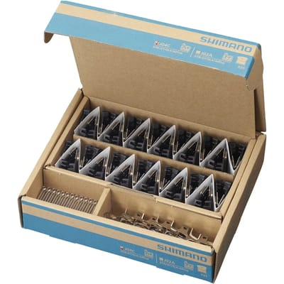 Metalen fietsremblokjes met vleugel en veer met splitpen Shimano J04C-MF (x25)