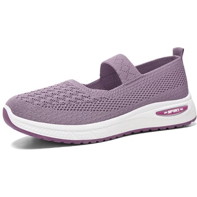 Chaussures pour femmes Vêtements d'été Escarpins grande taille Chaussures décontractées respirantes Chaussures de maman à enfiler 41 gray