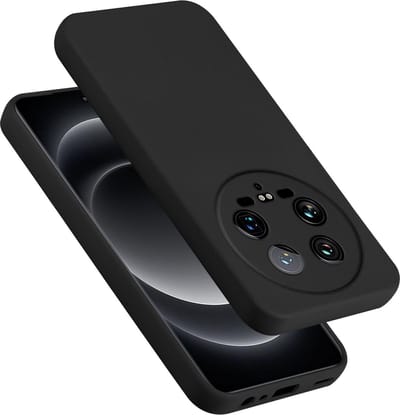 Cadorabo Hoesje geschikt voor Xiaomi 14 Ultra in LIQUID ZWART - Beschermhoes gemaakt van flexibel TPU silicone Case Cover