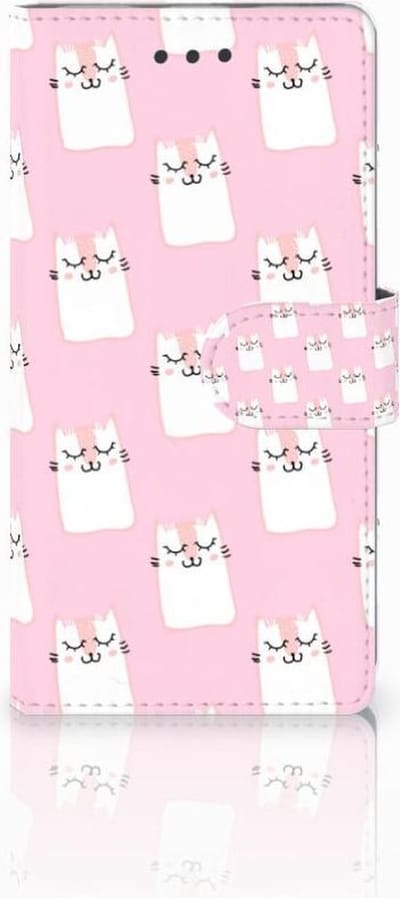 Huawei Ascend P8 Lite Telefoonhoesje met Pasjes Sleeping Cats
