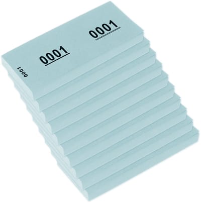 Kangaro nummerblok - 42x105mm - 70 grams - nummers 1-1000 - blauw