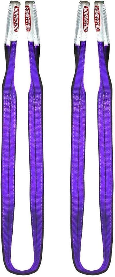 Hefband - Draagband hijsband - Objecten tillen - Dubbellaags Ponsagard systeem - 5 meter 1000 kg - Violet