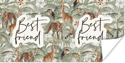 Poster Quotes - Best friends - Spreuken - Vrienden - Best friend - 120x60 cm