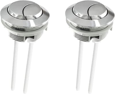 Toilet Spoelknop - Dubbele Knop - Toilet Reparatie - Universele Pasvorm - 69 mm Diameter - Chroom