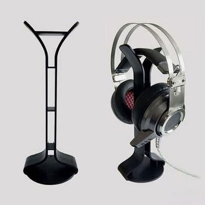 Hoofdtelefoonstandaard - Headset Houder - Bureau Organisatie - Stabiele Basis - 27 cm Hoog - Zwart