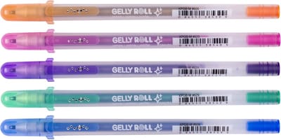 Gelschrijver Sakura Gelly Roll Silver Shadow set à 5 kleuren | 6 stuks