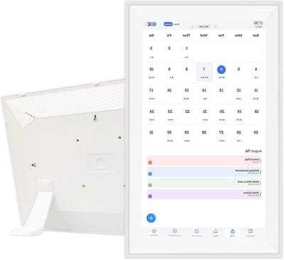 Slimme Digitale Kalender en Takenlijst 15.6 Inch met 1080p Touchscreen, WiFi Wandplanner voor Gezinsplanning en Foto's in de Cloud