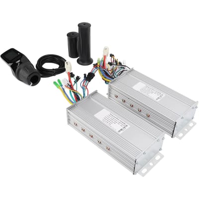 36V 48V 1000W Elektrische Fiets Dubbele Aandrijving Motor Controller 886 Halve Handgreep LCD Display Set white
