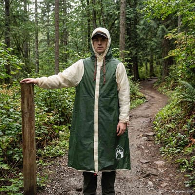 vidaXL - 2-in-1 - Regen - Poncho - met - Kap - 262 - x - 126 - x - 130 - cm - Groen