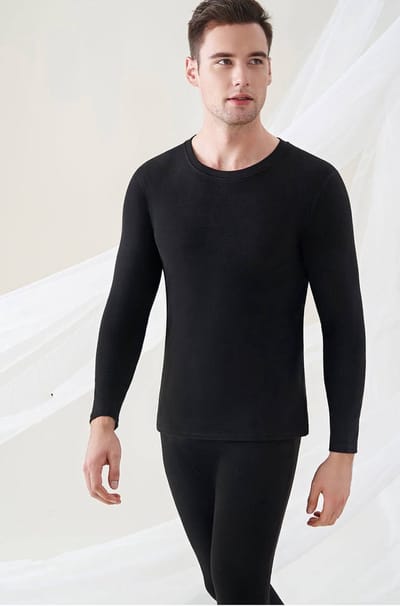Chibaa - Unisex Winter Thermo Fleece Sweater - Pullover - Loungetrui - Zacht en Warm - Gevoerde binnenzijde - Zwart - Maat: Medium