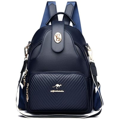 Sac à dos en cuir souple à la mode polyvalent multifonctionnel sac à bandoulière sac d'école sac à dos pour femmes