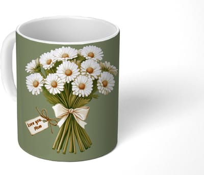 Mok - Koffiemok - Lint - Boeket - Groen - Quote - Mokken - 350 ML - Beker - Koffiemokken - Theemok - Mok met Tekst