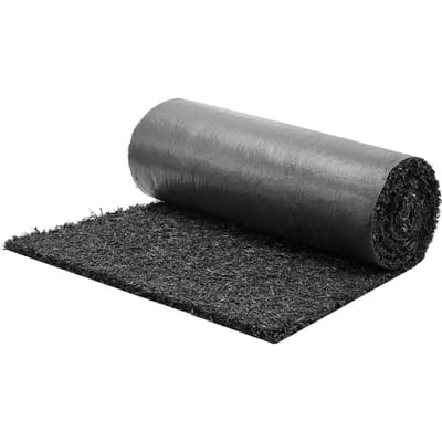 Rubberen Mulchmat Rol, 2 Rollen 244 x 61 cm Gerecyclede Rubberen Mulchmat, 0,5 Dik Snijdbaar, Verminderde Onkruidgroei, Natuurlijk Uitziende Onkruidbarrière Mat,