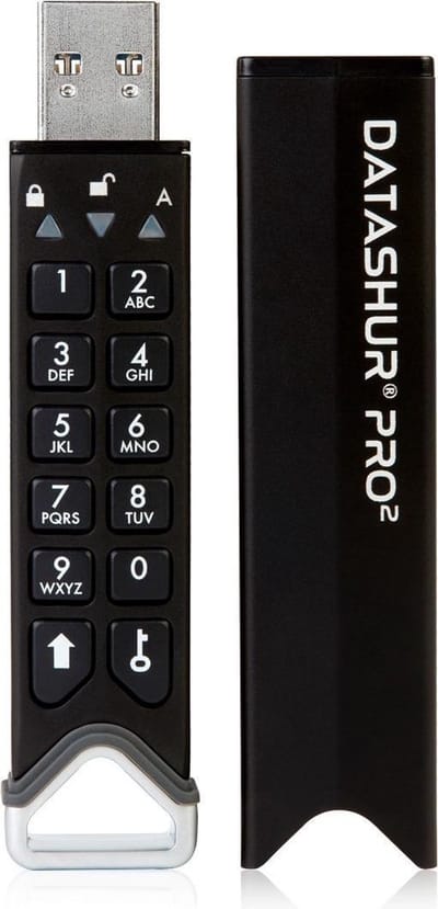 iStorage datAshur Pro2 USB-stick 4 GB Zwart IS-FL-DP2-256-4 USB-A 3.2 Gen 1