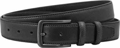 Houtkamp Luxe Heren Riem Volnerf Leer Zwart - Nette Broekriem - Pantalon Riem - 3.5 cm - Echt Leer - Lengte totaal 100 cm / Riemmaat 85