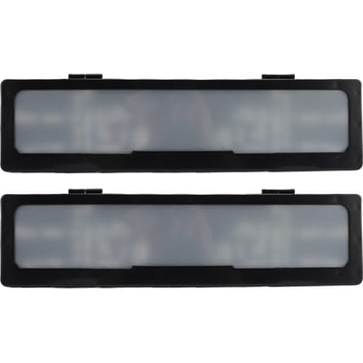 2 pièces Cadre de plaque d'immatriculation Plastique Avant Arrière Couvercle de plaque d'immatriculation pour plaque de voiture électrique européenne Noir