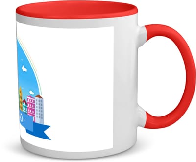 Akyol - curacao koffiemok - theemok - rood - Wereld - vakantie - antillen - 350 ML inhoud