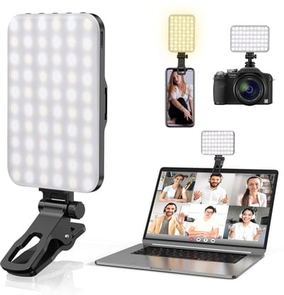 longziming -Videolamp - Selfielicht - 60 LED-verlichtingsparels Met Hoge CRI 95+ En 10 Instelbare Helderheid, 1 - Ongeveer 3 Uur - Zwart