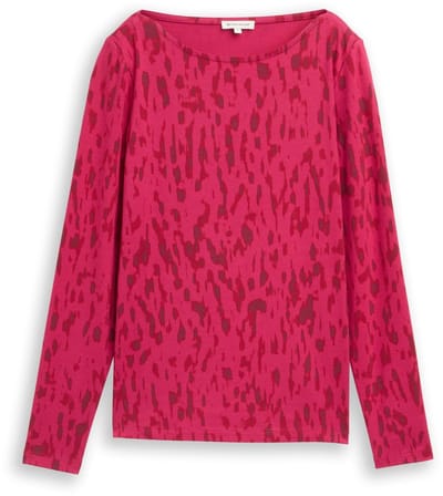 Tom Tailor - Shirt met lange mouwen en patroon - Maat XXXL - pink sparkle design
