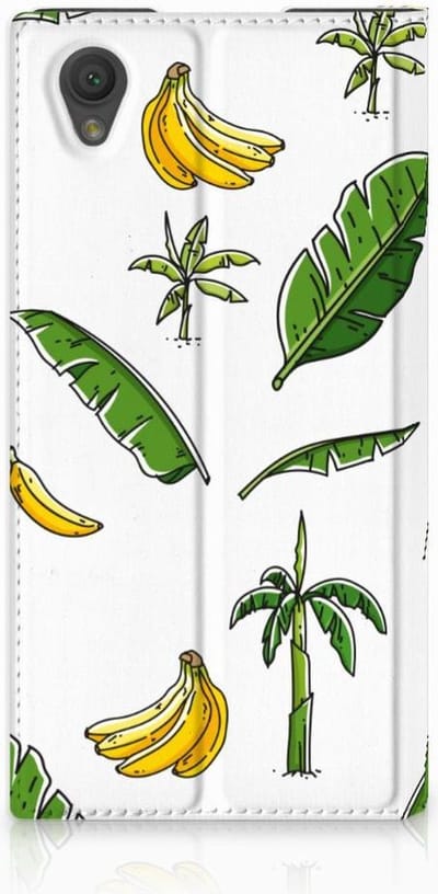Standcase Hoesje voor Sony Xperia L1 Smart Cover Banana Tree