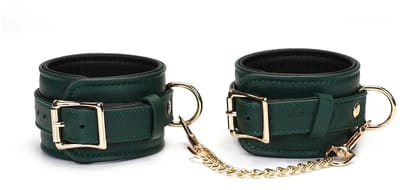 Liebe Seele - Mossy Green - Lederen polsboeien Met Gouden Ketting - exclusief En luxe ontwerp