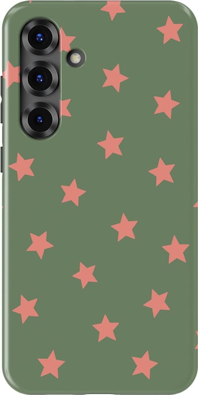 DripCase Hoesje Samsung Galaxy S25 Plus | Sterren Design | Magnetisch Opladen | 2-in-1 Ontwerp | Stars Backcover Pink Moss