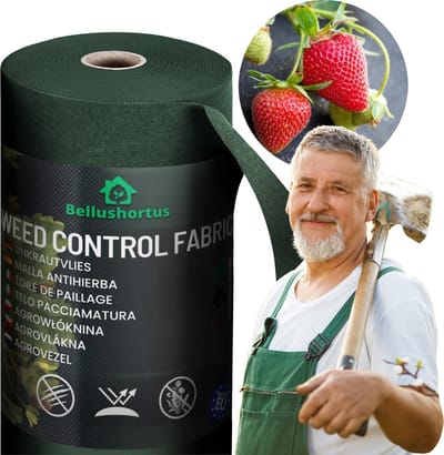 Onkruidvlies Tuinvlies Tegen Onkruid groen |Agrotextiel, Tuinvlies / Onkruidvlies Groen 50g met UV-bescherming EU kwaliteit / 100m lang, 1.1m breed | Onkruidfolie Waterdoorlatend | Hoge UV-Stabilisatie | Niet-geweven Stof groen
